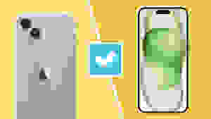 The iPhone 14 Plus next to the iPhone 15 Plus.
