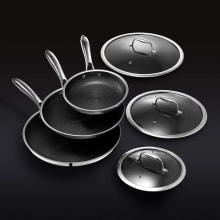 Product image of HexClad 6-Piece Hybrid Fry Pan Set with Lids