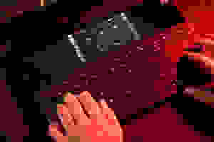 Fingers resting on a keyboard