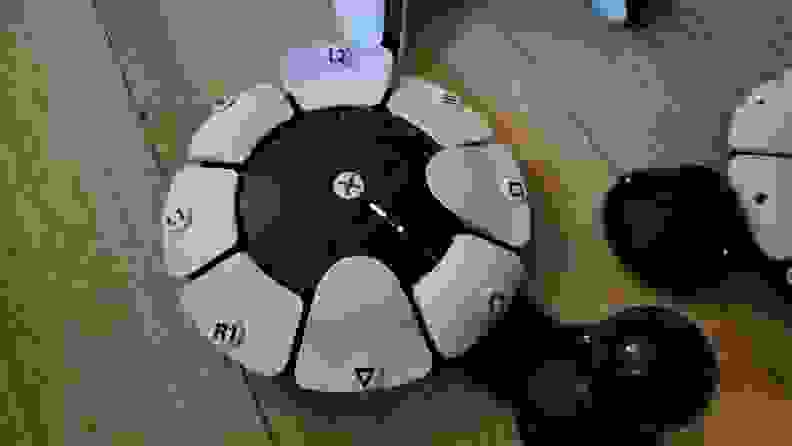Close shot of Access Controller with different key cap shapes.