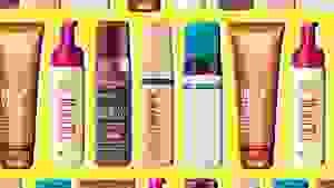 A collage of the best self-tanners from Bali Body, L'Oréal Paris, Clarins, Coco & Eve, and St. Tropez.