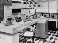Concept image of a 1950's kitchen