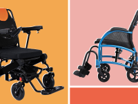 Hover and strongback chairs on a colorful background