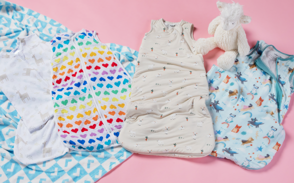 Baby sleep sacks from Halo, Primary, Kyte Baby, and LouLou Lollipop